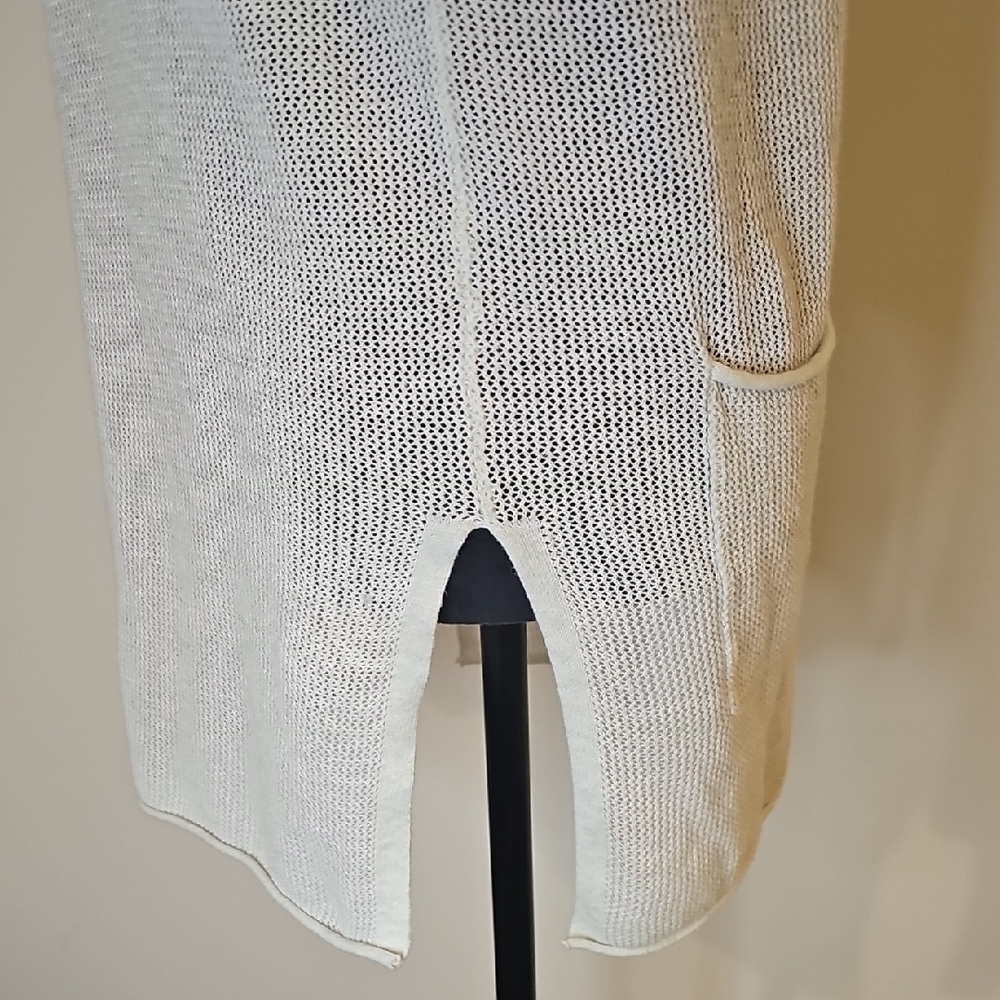 Lolë Light Weight And Light Greige Open-Front Women's Cardigan - Picture 5 of 10